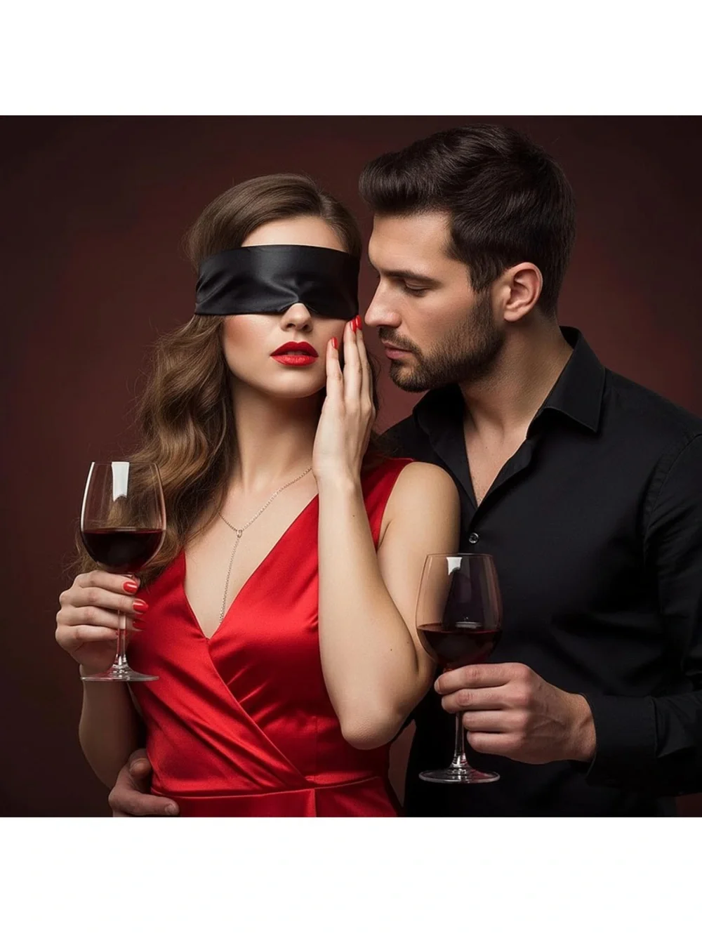 4 Pcs Silk Satin Blindfolds for Adult Couples